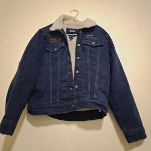 Patagonia Navy Sherpa Jean Jacket